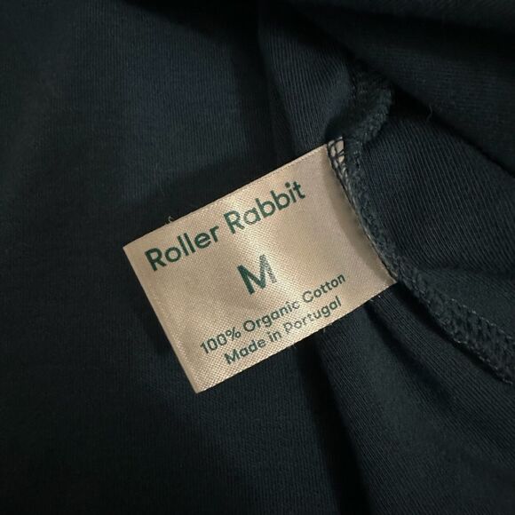 FAHERTY x ROLLER RABBIT Polo Pajama Top in Blue Mini Wave - Picture 6 of 8